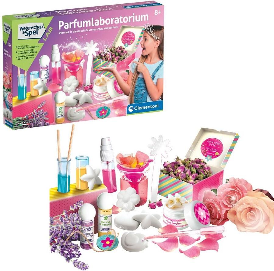 Clementoni Wetenschap en Spel Parfumlaboratorium Experimenteerdoos Kinderparfum 8+ Jaar