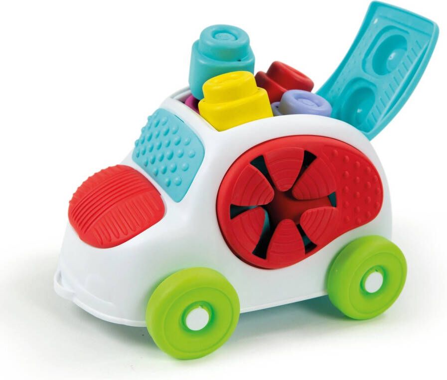 Clementoni Soft Clemmy Sensory Car Stapelblokken Baby Blokken 8 Speelblokken met Vormendoos Auto 6-36 maanden