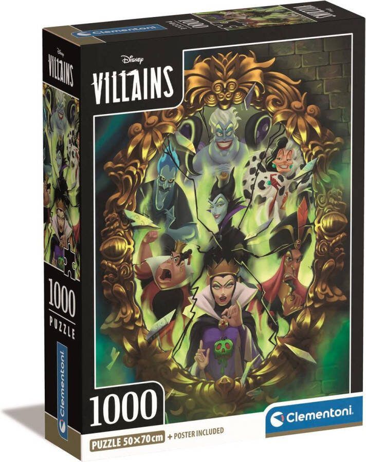 Clementoni DISNEY 100 VILLAINS ILLUSTRATO