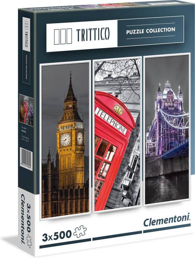 Clementoni Drieluik puzzel London 3 x 500 stukjes