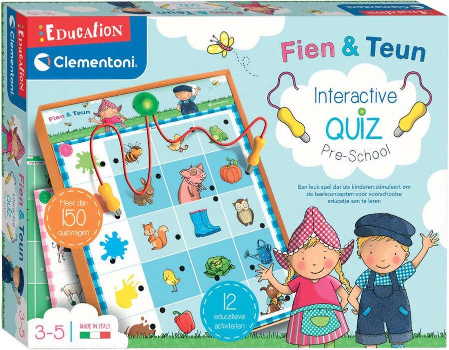 Clementoni Education Fien en Teun Interactieve Quiz Educatief en Interactief Speelgoed Het Leerzame Cadeautje 3-5 jaar
