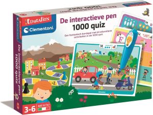 Clementoni Education Interactieve Pen 1000 Quiz Met Bordspel Educatief Speelgoed 3-6 Jaar
