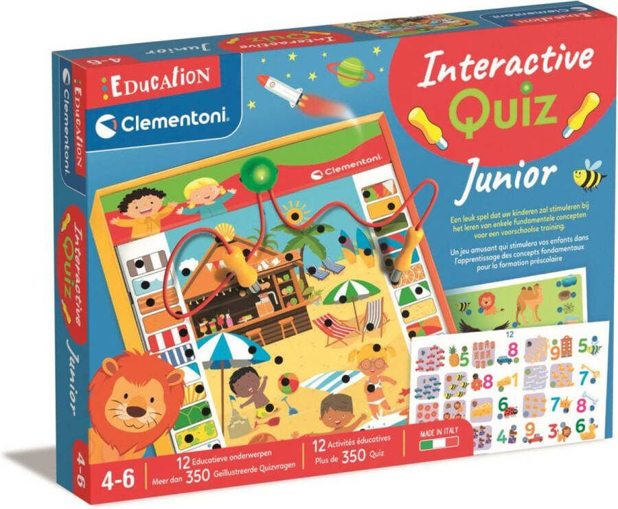 Clementoni Spelend Leren Interactive Quiz Junior Educatief Speelgoed Kleuter Speelgoed 4+ Jaar