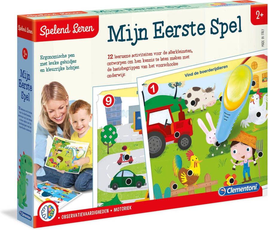 Clementoni Education Mijn Eerste Spel Schoencadeautjes Sinterklaas Interactieve Pen Leer over Dieren Kleuren en Instrumenten