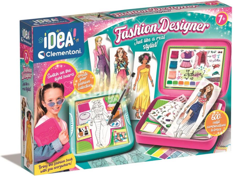 Clementoni Idea Fashion Designer Mode Ontwerpen Voor Kinderen Hobbypakket Vanaf 7 jaar