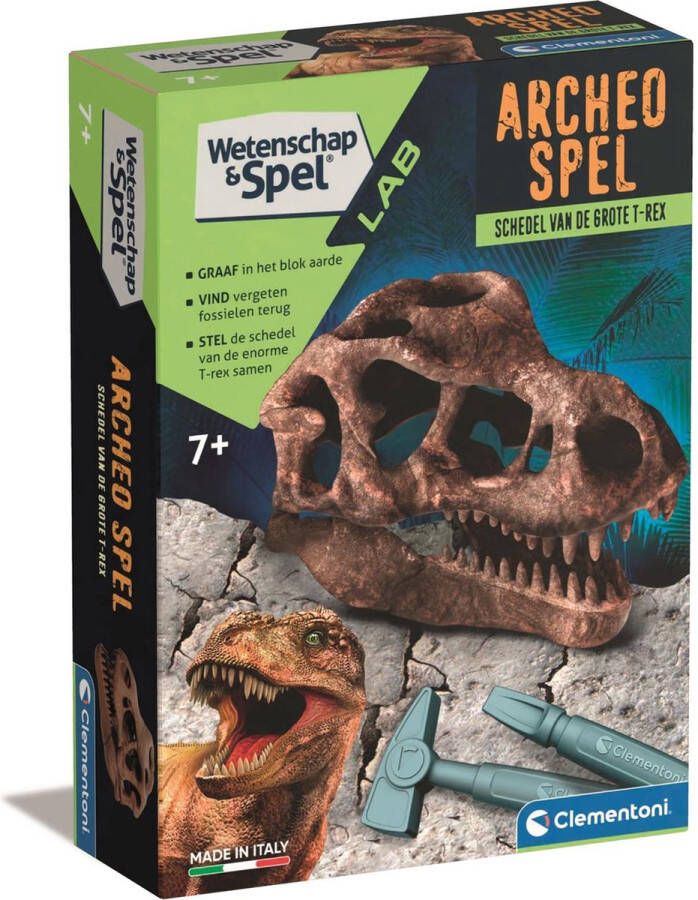 Clementoni Wetenschap & Spel Archeo Spel Schedel van de Grote T-Rex Dinosaurus Speelgoed Vanaf 7 jaar