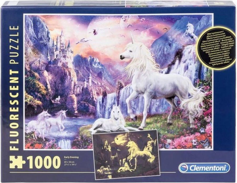 Clementoni glow in the dark puzzel Eenhoorn Unicorns