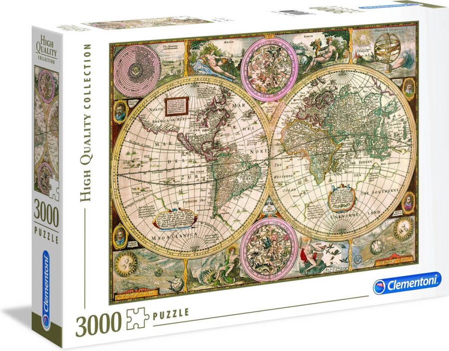 Clementoni Legpuzzel High Quality Puzzel Collectie Old Map 3000 stukjes puzzel volwassenen