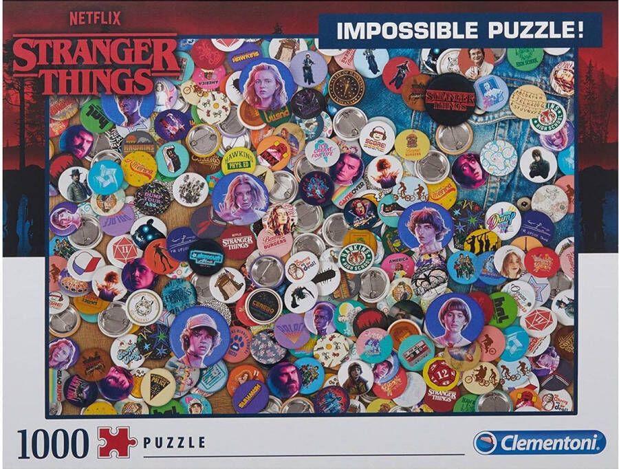 Clementoni Impossible Legpuzzel Stranger Things 1000 stukjes puzzel volwassenen