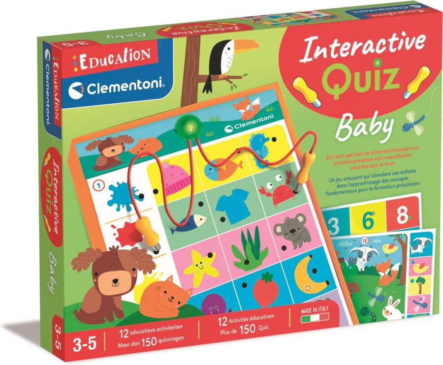 Clementoni Education Interactive Quiz Pre-school – Educatief Spel – Het leerzame cadeautje 3-5 jaar
