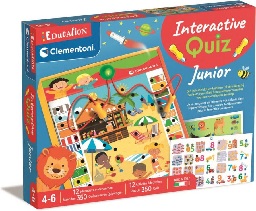 Clementoni Spelend Leren Interactive Quiz Junior Educatief Speelgoed Kleuter Speelgoed 4+ Jaar