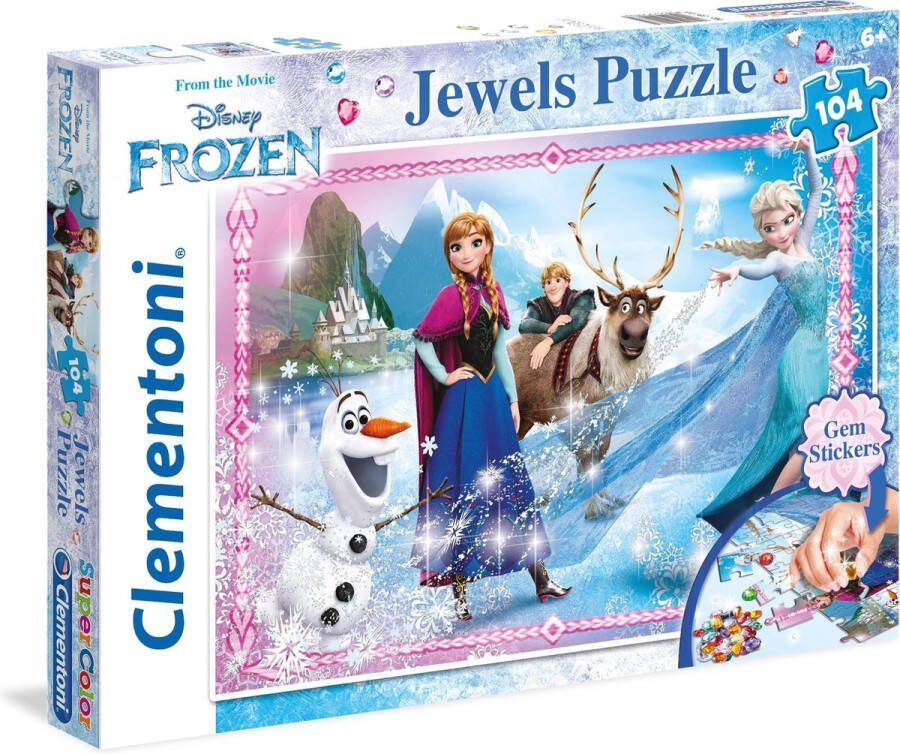 Clementoni Jewels Puzzel Collectie Disney Frozen 104 stukjes