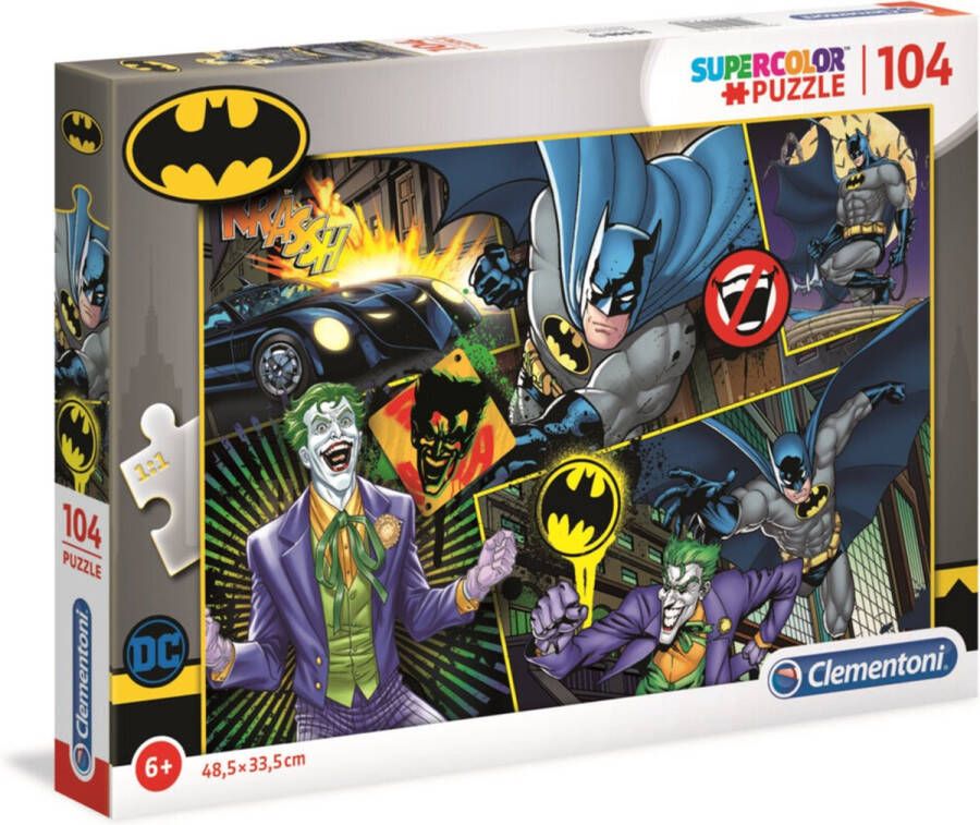 Clementoni Kinderpuzzels Batman Legpuzzel 48X33 cm Karton van 3X48 Stukjes 6+ jaar 25708