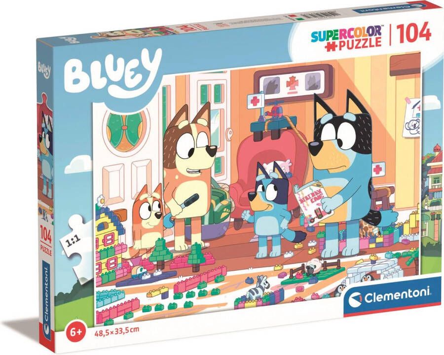 Clementoni Kinderpuzzels Bluey 104 stukjes Puzzel 6+ jaar