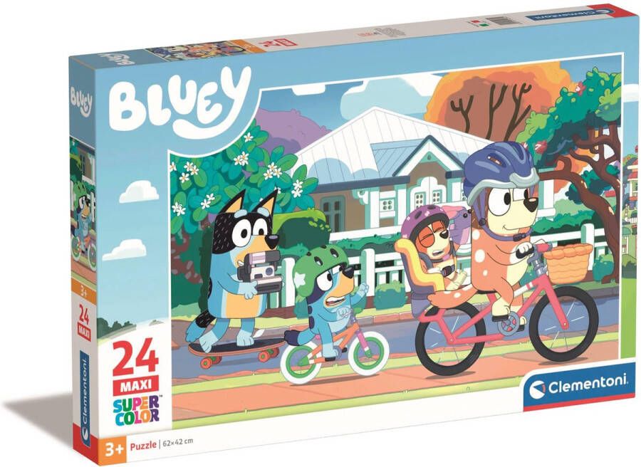 Clementoni Kinderpuzzels Bluey 24 stukjes Maxi Puzzel 3+ jaar 24234