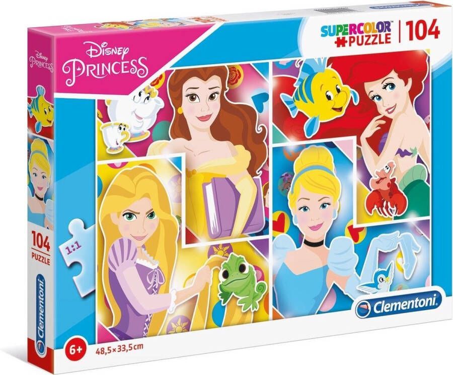 Clementoni Kinderpuzzels Disney Princesses Legpuzzel 48X33 cm Karton van 3X48 Stukjes 6+ jaar 27146