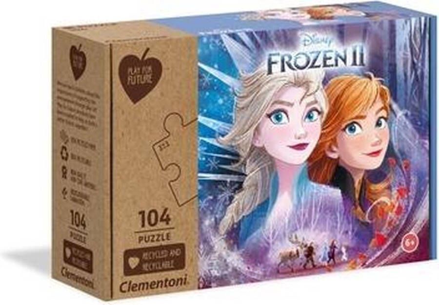 Clementoni Kinderpuzzels Frozen 2 104 Stukjes Play for Future Puzzel 104 Stukjes 6-8 jaar 27154