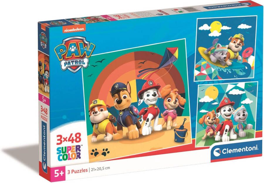 Clementoni Kinderpuzzels Paw Patrol 3 Puzzels van 48 Stukjes Puzzel 4+ jaar 25291