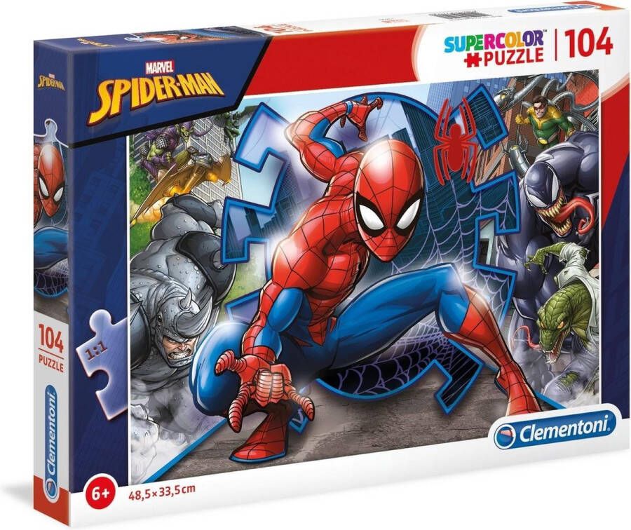 Clementoni Kinderpuzzels Spider-Man Legpuzzel 48X33 cm Karton van 3X48 Stukjes 6+ jaar 27116