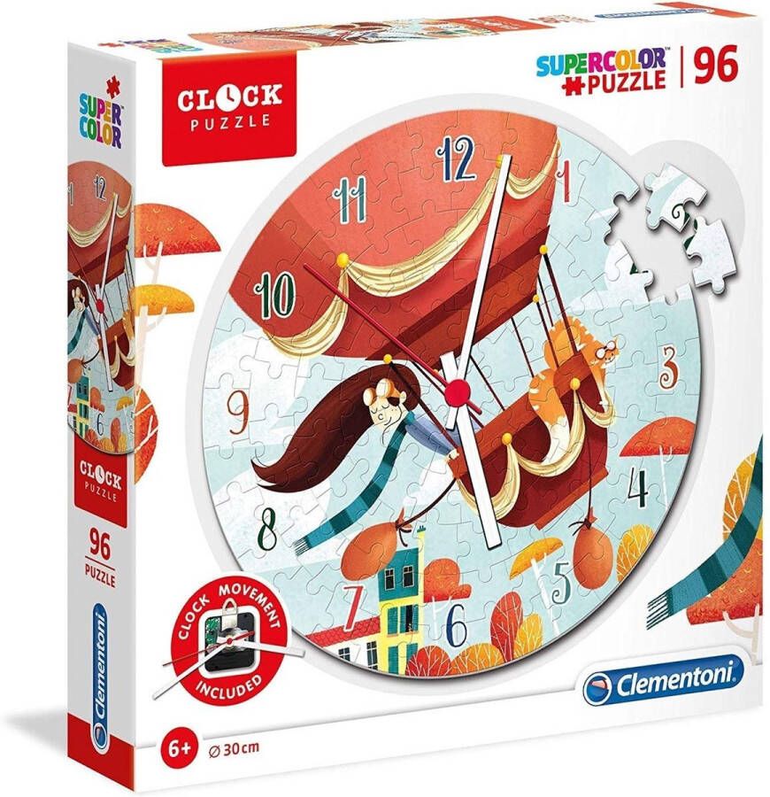 Clementoni Klok-Legpuzzel Hot air balloon 96 stukjes puzzels kinderen