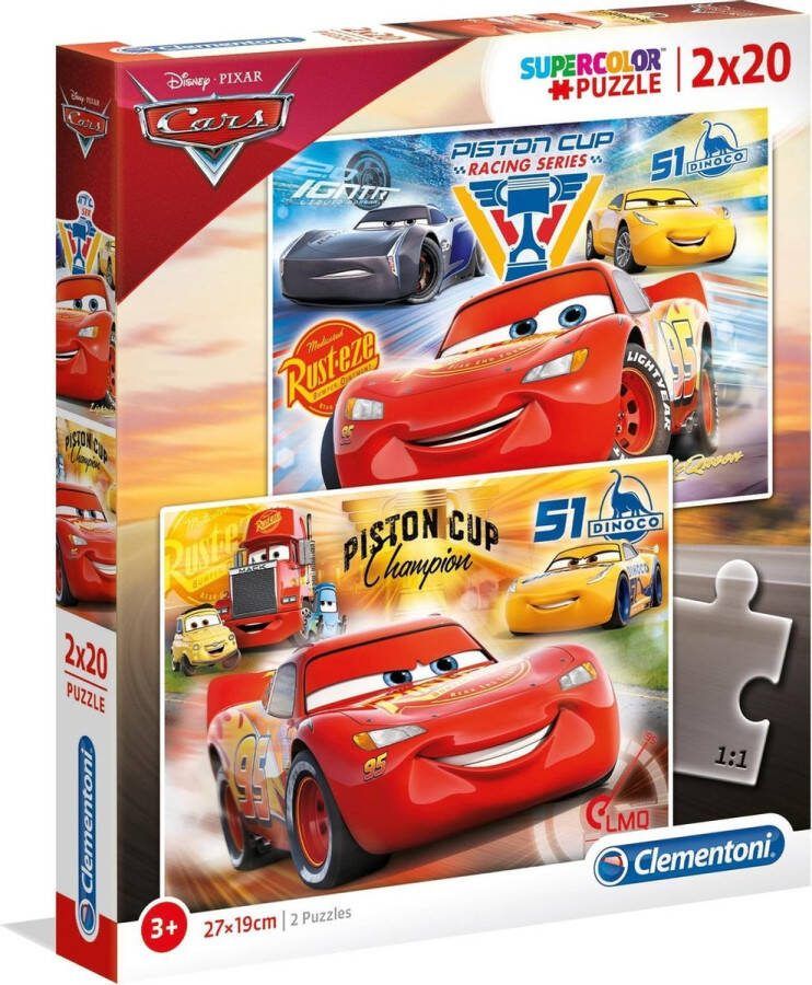Clementoni Legpuzzel Cars Racing Series 20 Stukjes 2 Stuks