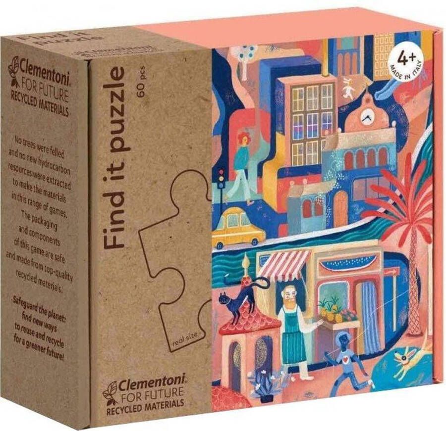 Clementoni Legpuzzel Find It Sweetest City 60 Stukjes puzzels kinderen