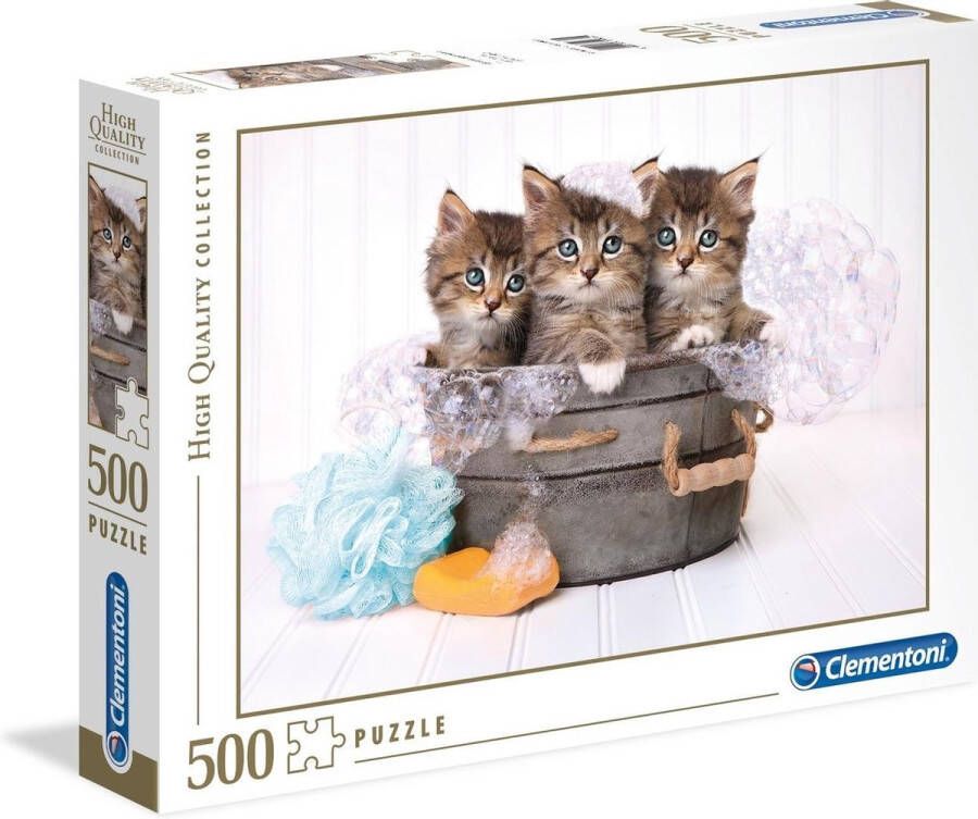 Clementoni Legpuzzel High Quality Kittens And Soap 500 Stukjes