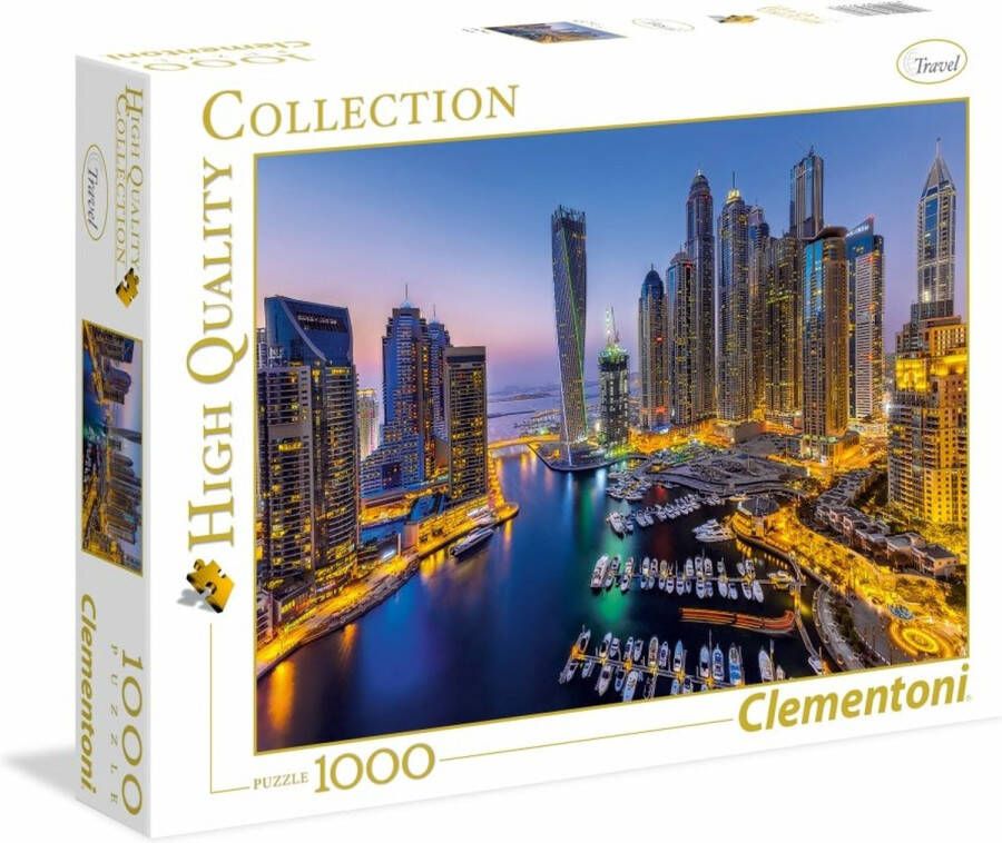 Clementoni Legpuzzel High Quality Puzzel Collectie Dubai 1000 stukjes puzzel volwassenen