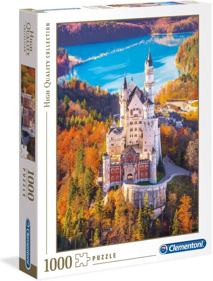 Clementoni Legpuzzel High Quality Puzzel Collectie Het kasteel Neuschwanstein 1000 stukjes puzzel volwassenen