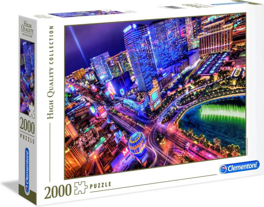 Clementoni Legpuzzel High Quality Puzzel Collectie Las Vegas 2000 stukjes puzzel volwassenen