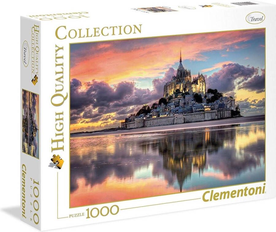 Clementoni Legpuzzel High Quality Puzzel Collectie Magnifiek Mont Saint-Michel 1000 stukjes puzzel volwassenen