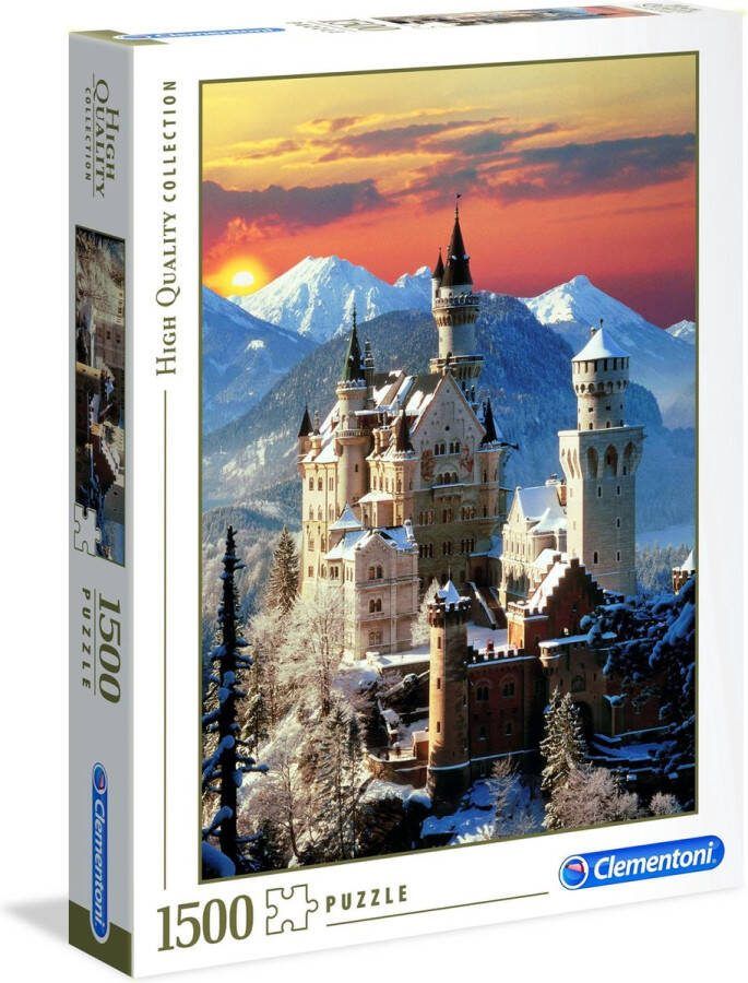 Clementoni Legpuzzel High Quality Puzzel Collectie Neuschwanstein 1500 stukjes puzzel volwassenen