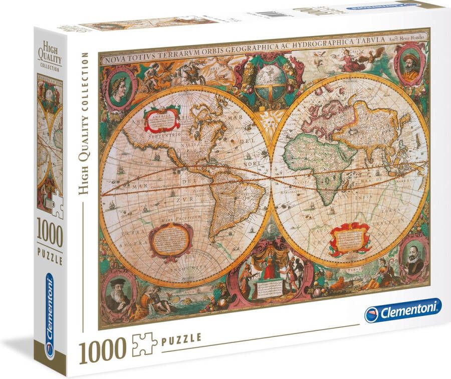 Clementoni Legpuzzel High Quality Puzzel Collectie Old Map 1000 stukjes puzzel volwassenen