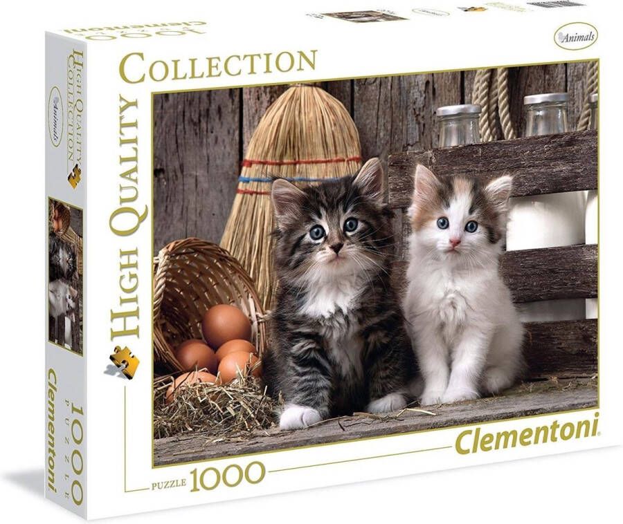 Clementoni Legpuzzel High Quality Puzzel Collectie Schattige katjes 1000 stukjes puzzel volwassenen