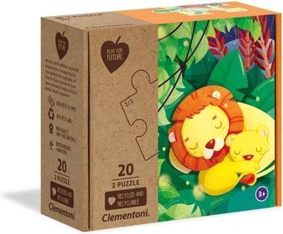 Clementoni Legpuzzel Jungle Junior 2-in-1 Karton 40 Stukjes