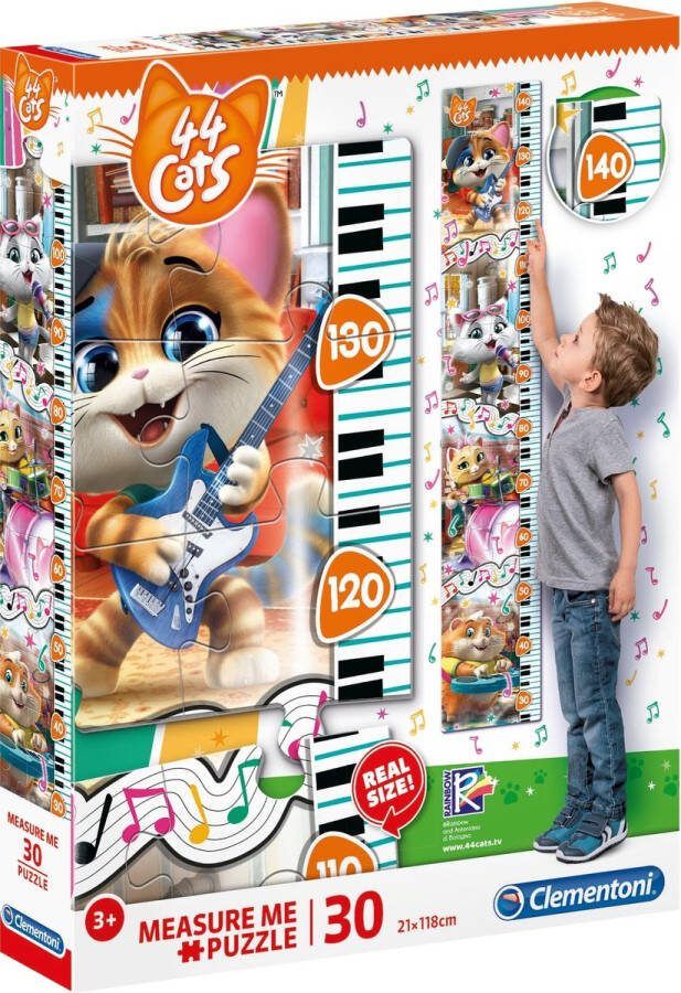 Clementoni Legpuzzel Measure Me 44 Cats 30 Stukjes