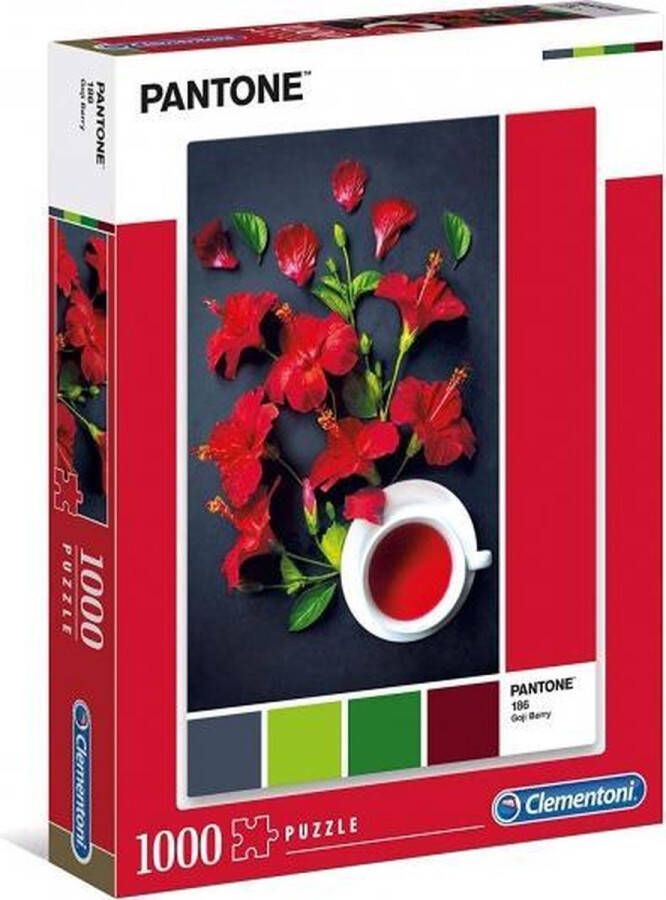 Clementoni Legpuzzel Pantone Puzzle Collectie Red Hibiscus 1000 Stukjes puzzel volwassenen