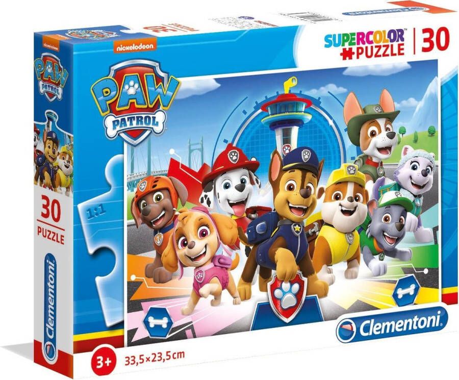 Clementoni Legpuzzel Paw Patrol 20 X 15 Cm Hout 30 Stukjes