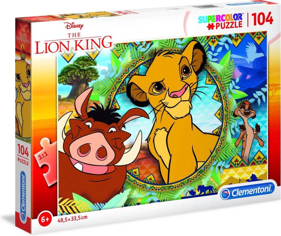 Clementoni Legpuzzel Supercolor Lion King 104 Stukjes