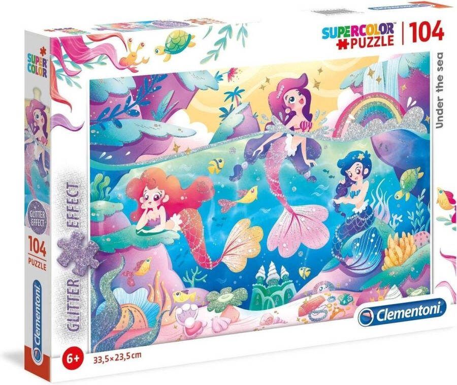 Clementoni Legpuzzel Under The Sea Glitter Meisjes 104 Stukjes