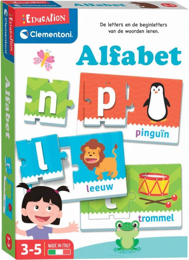 Clementoni Letters leren Eerste alfabet Stukken voor kinderen Alleen of samen spelen Educatief Speelgoed 3-5 jaar