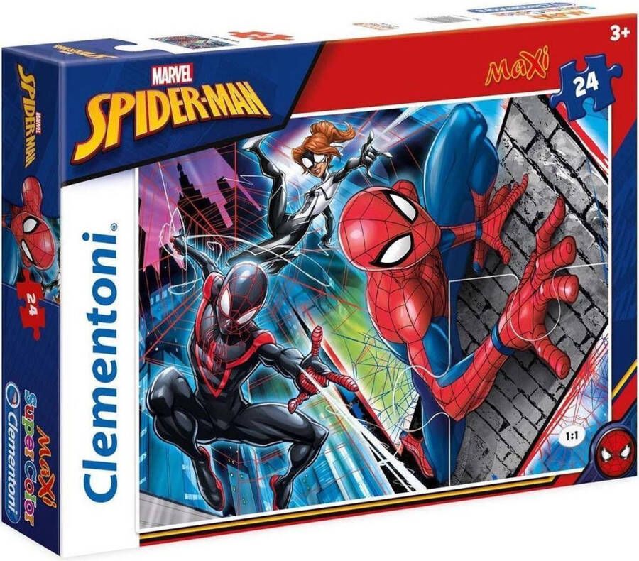 Clementoni maxi supercolor legpuzzel Spider-Man 24 stukjes