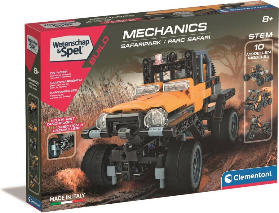 Clementoni Wetenschap & Spel Mechanica Safaripark Constructie Speelgoed STEM-speelgoed Vanaf 8 jaar