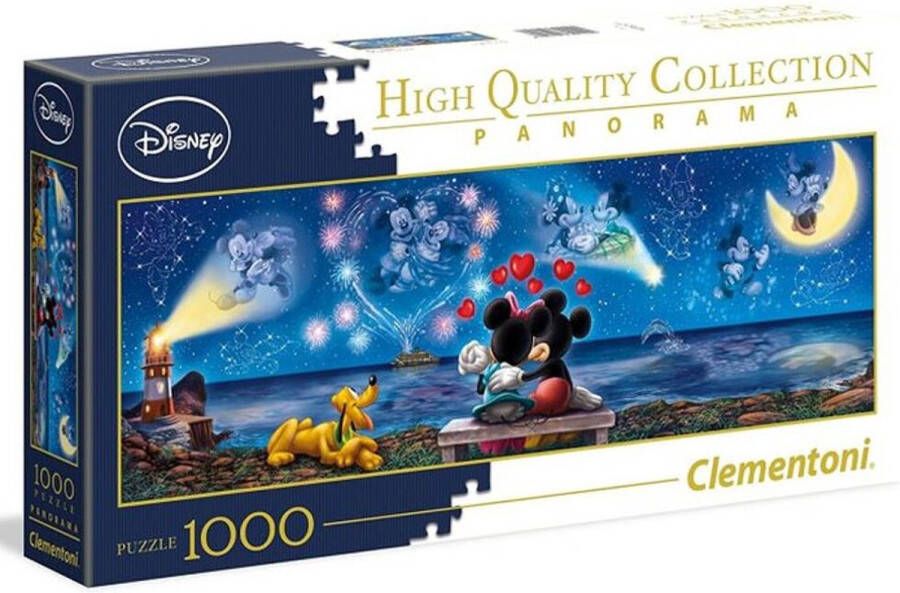 Clementoni Panorama High Quality Collectie puzzel Disney Mickey & Minnie 1000 stukjes puzzel volwassenen