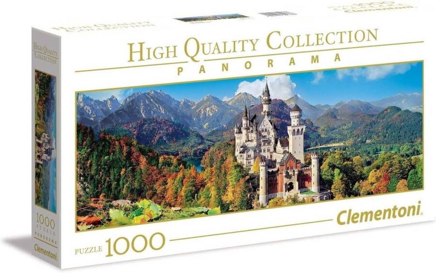 Clementoni Panorama High Quality Collectie puzzel Het kasteel Neuschwanstein 1000 stukjes puzzel volwassenen