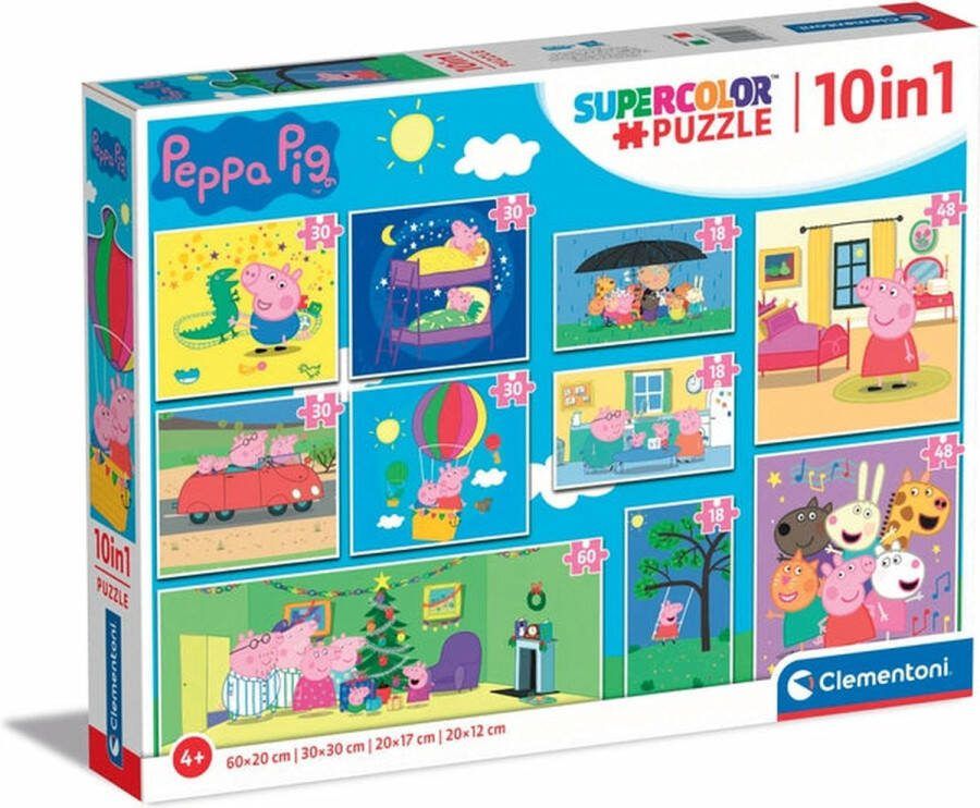Clementoni puzzels peppa pig 10 in 1 peppa kind