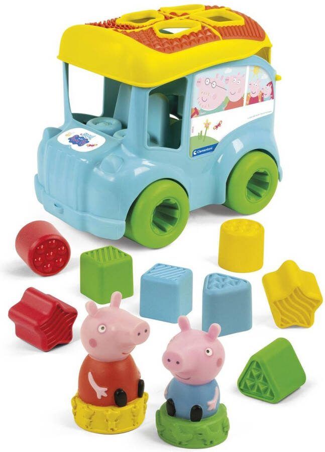 Clementoni Peppa Pig Vormsoorteerbus – Spelend Leren van Vormen en Kleuren 2-in-1 Speelgoed Het Leerzame Cadeautje Vanaf 18 maanden