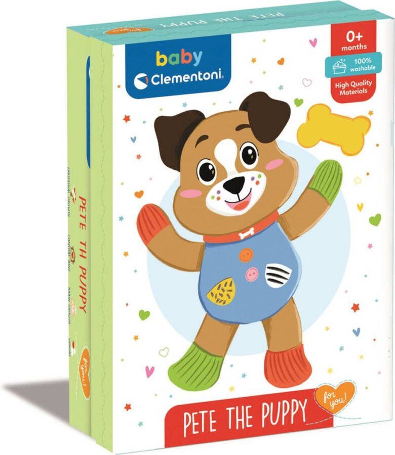 CLEMENTONI PETE THE PUPPY KNUFFELHond Knuffel Baby Puppy