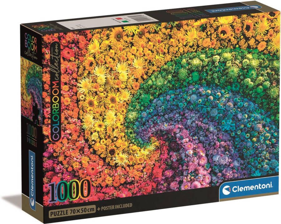 Clementoni Bloemen Legpuzzel Colorboom Collection Puzzel 1000 stukjes 70x50 cm Voor Volwassenen en Kinderen vanaf 14 jaar