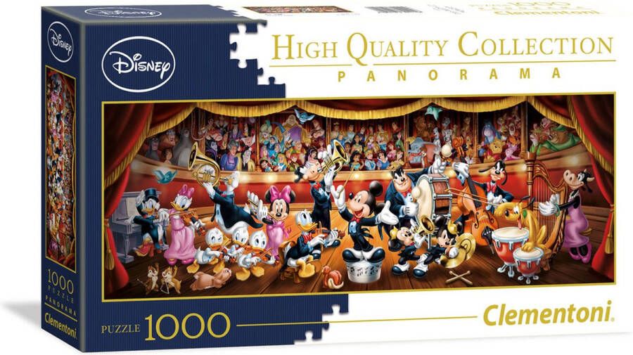 Clementoni Puzzels voor volwassenen Disney Orchestra (New Format) Panorama Puzzel 1000 Stukjes 14-99 jaar 39445